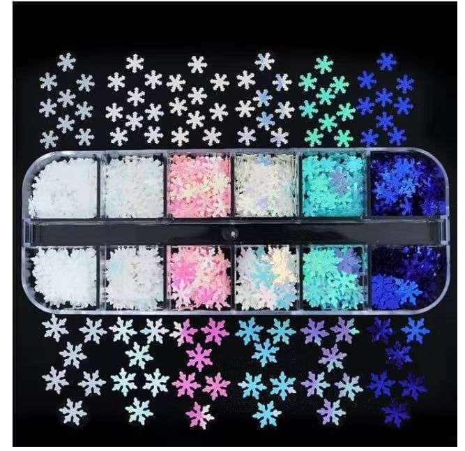 12 Grids Snow Nail Rhinstones