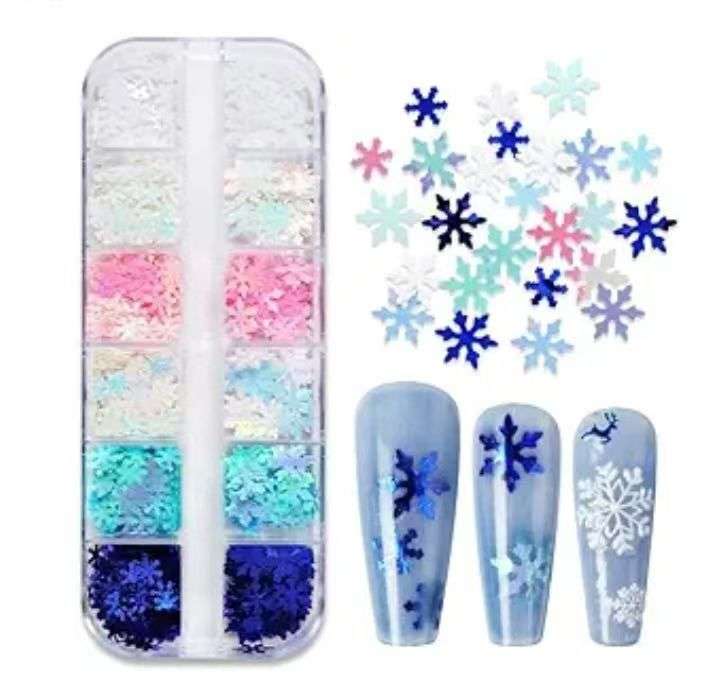 12 Grids Snow Nail Rhinstones
