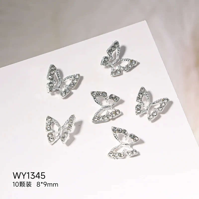 WY1345 Alloy Star Nail Rhinestones 5pcs