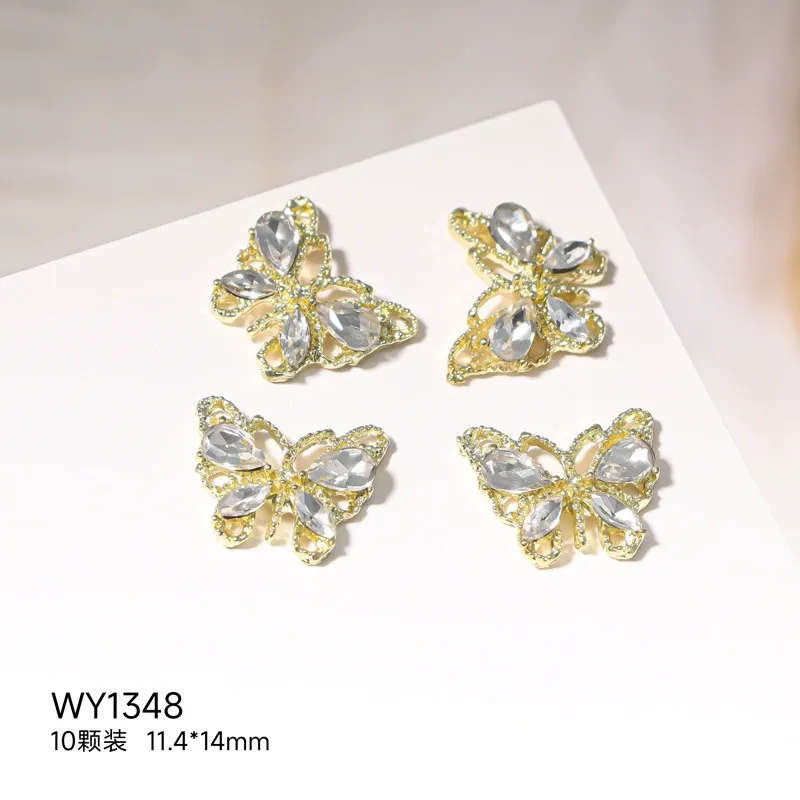 WY1348 Alloy Star Nail Rhinestones 5pcs