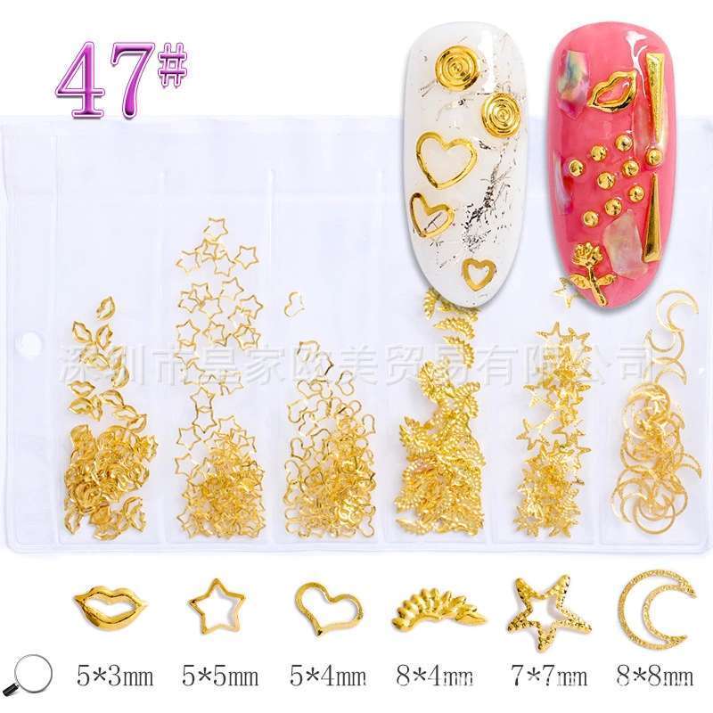 6 Grids Metal Rhinestone message number