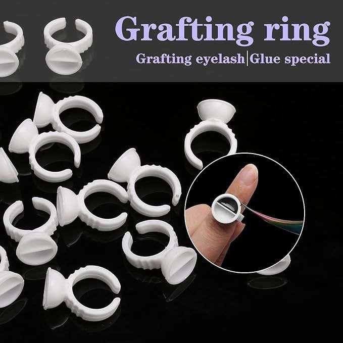 Disposable Eyelashes Glue Ring Holder 200pcs