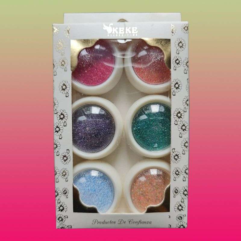 6 colours Fine Glitter
