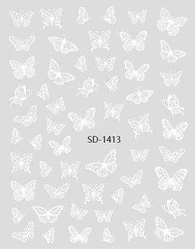 3D relief - style nail sticker - SD1413 butterfly