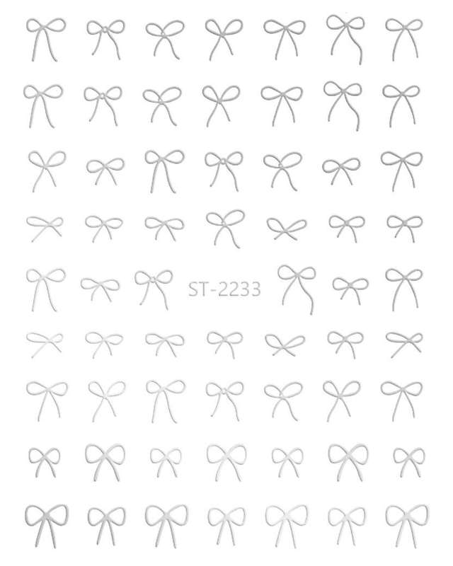3D relief - style nail sticker - SD2233 Bowtie