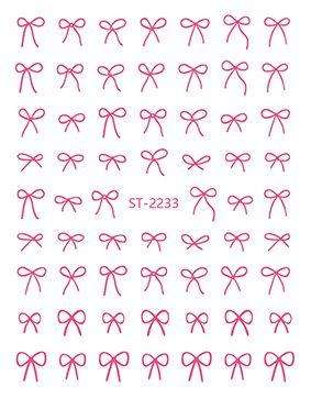 3D relief - style nail sticker - SD2233 Bowtie