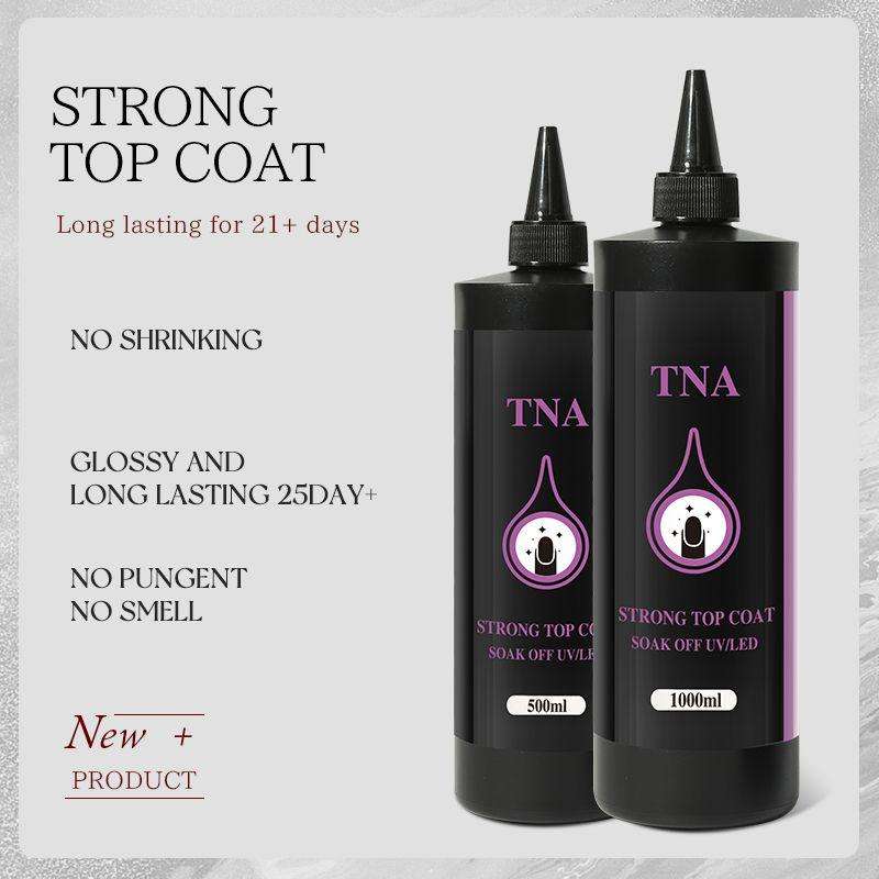 Refill TNA Strong Topcoat 1000ml For salon, professional use