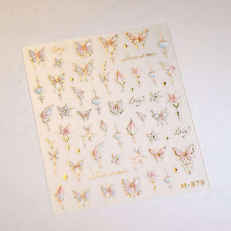 5D Butterfly Nail Jelly Sticker M-879