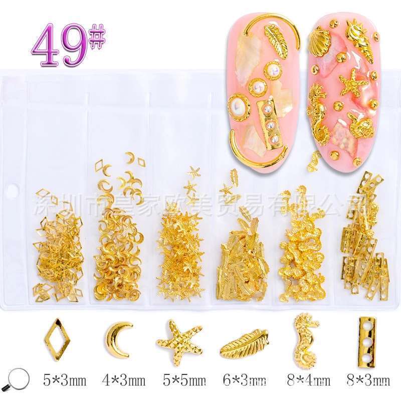 6 Grids Metal Rhinestone message number
