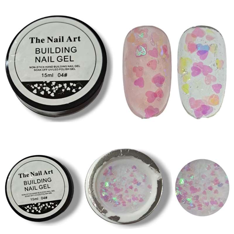Non-stick Glitter builder gel 15ml - Message number