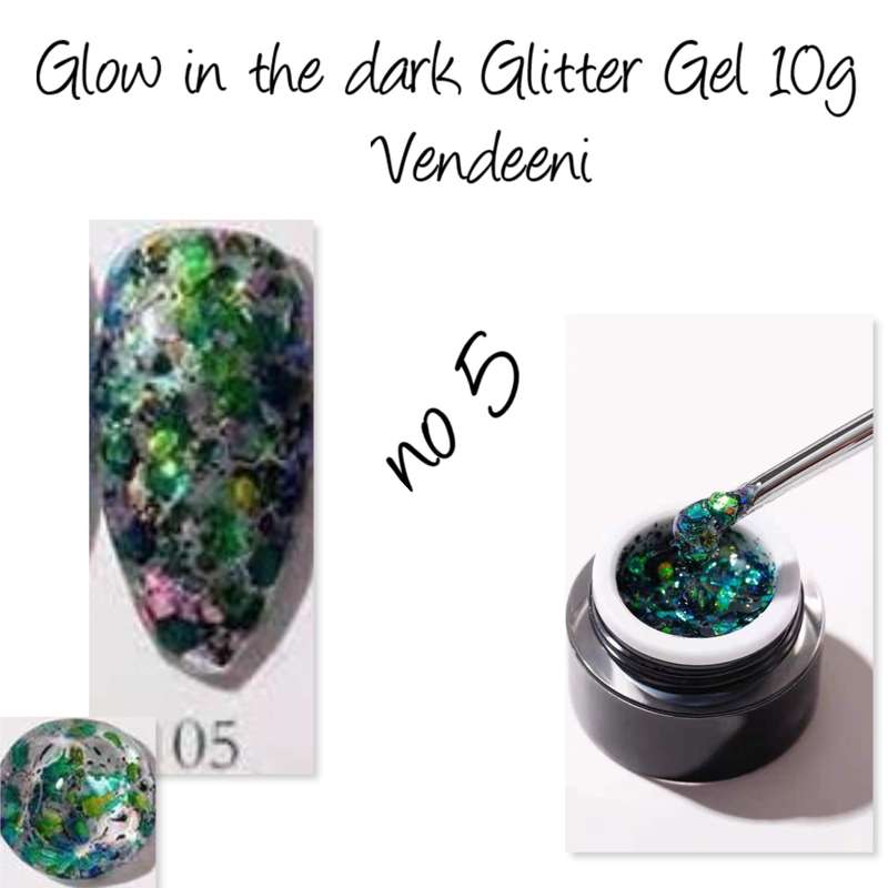 Glow in the dark Glitter Gel 10g  no 5