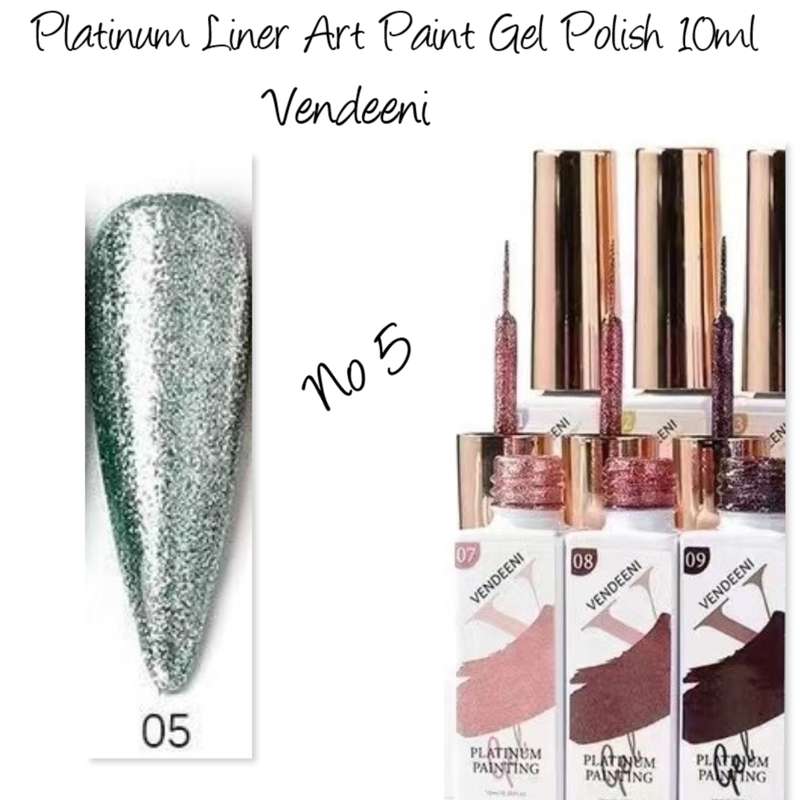 Vendeeni Platinum Liner Art Paint Gel Polish 10ml  no 5