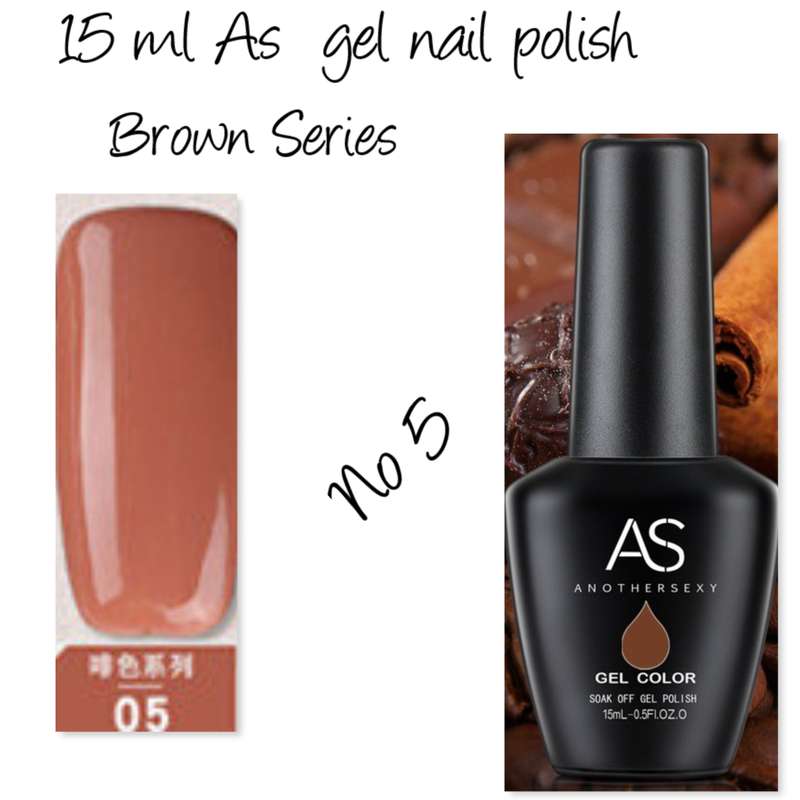 AS UV/LED Gel Polish 15ml - Brown   no 5