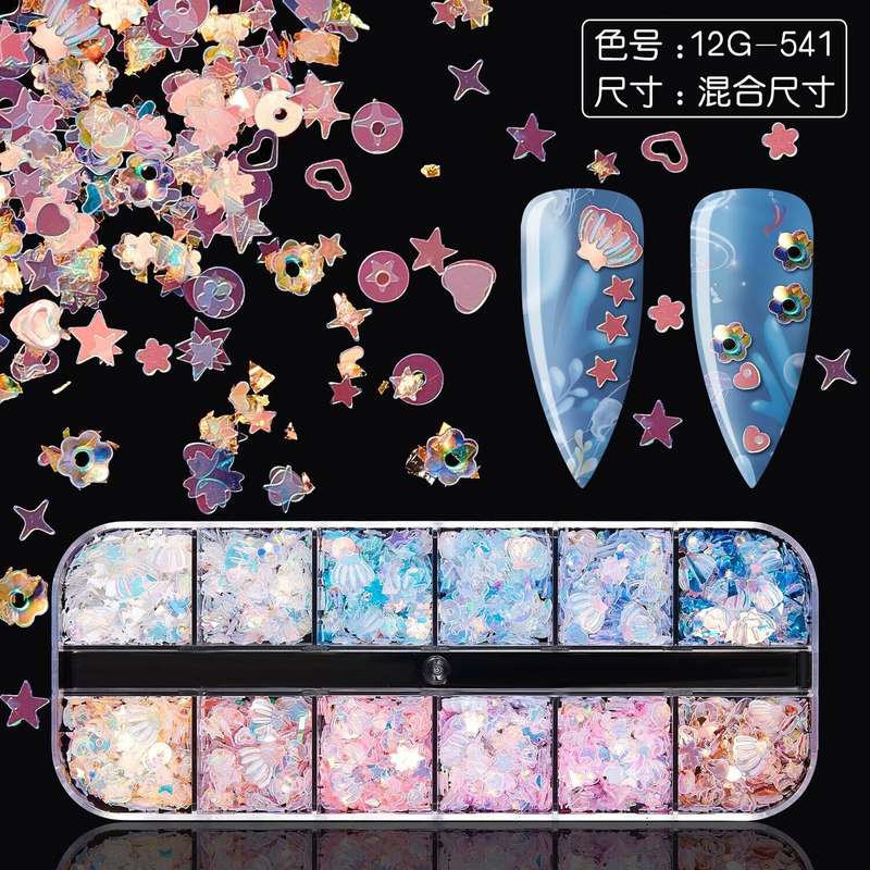 12 Grids Nail Decoration - 12G-541