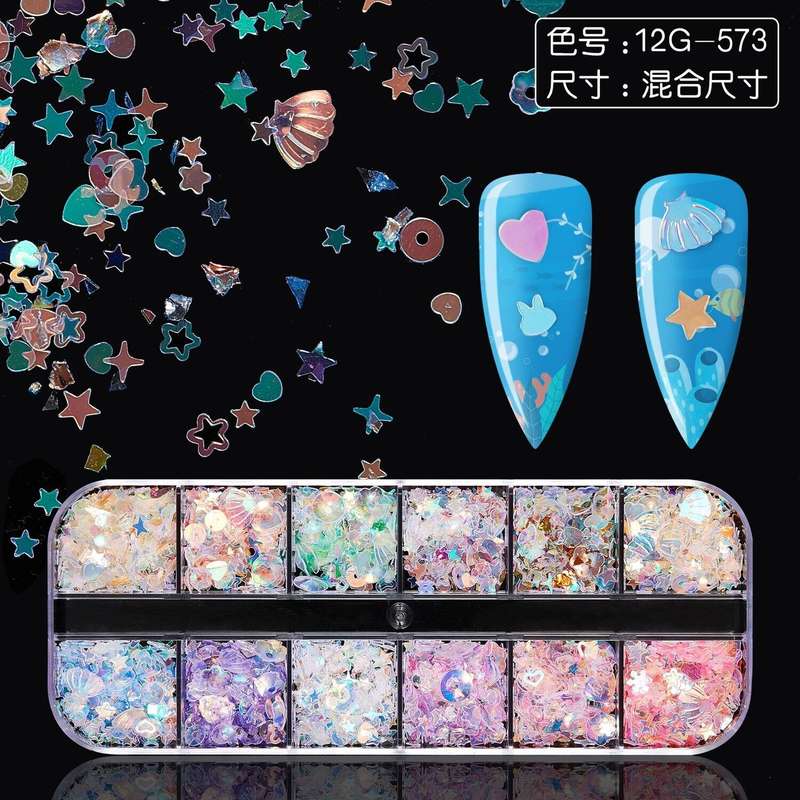 12 Grids Nail Decoration -  12G-573