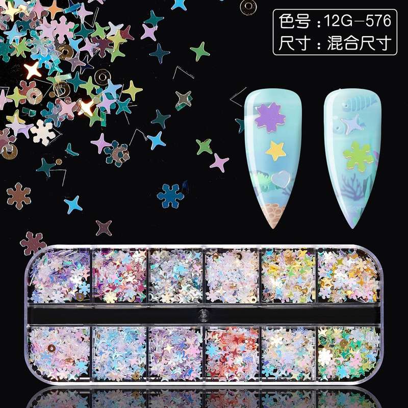 12 Grids Nail Decoration -12G-576