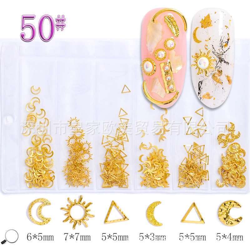 6 Grids Metal Rhinestone message number