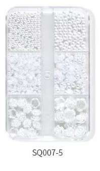 6 Grids Pearl Nail Decoration-   SQ007-5