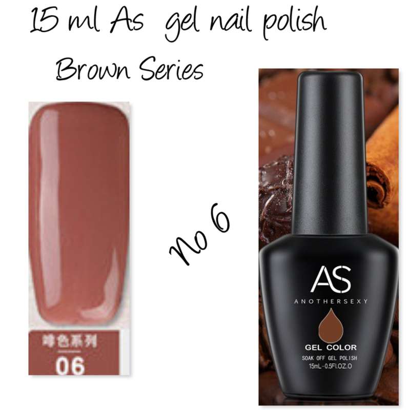 AS UV/LED Gel Polish 15ml - Brown   no 6
