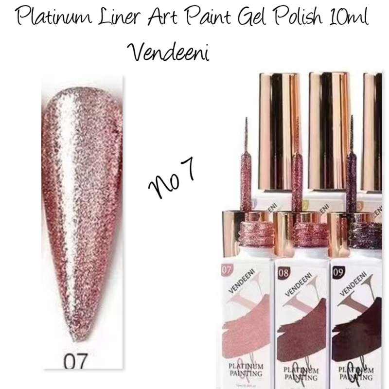 Vendeeni Platinum Liner Art Paint Gel Polish 10ml  no 7