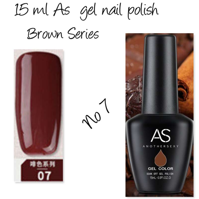 AS UV/LED Gel Polish 15ml - Brown   no 7