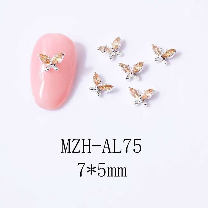 Mini Zircon Hourseeye Butterfly 5pcs-  MZH-AL75