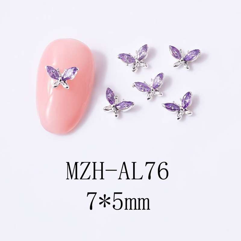 Mini Zircon Hourseeye Butterfly 5pcs-  MZH-AL76