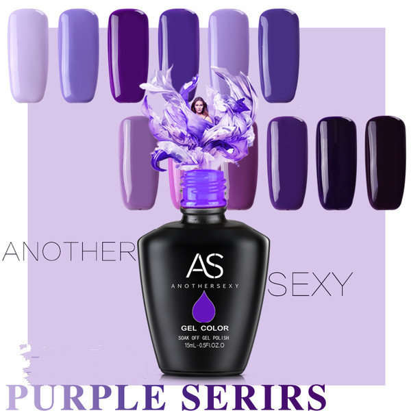 AS UV/LED Gel Polish 15ml - Purple Series message number