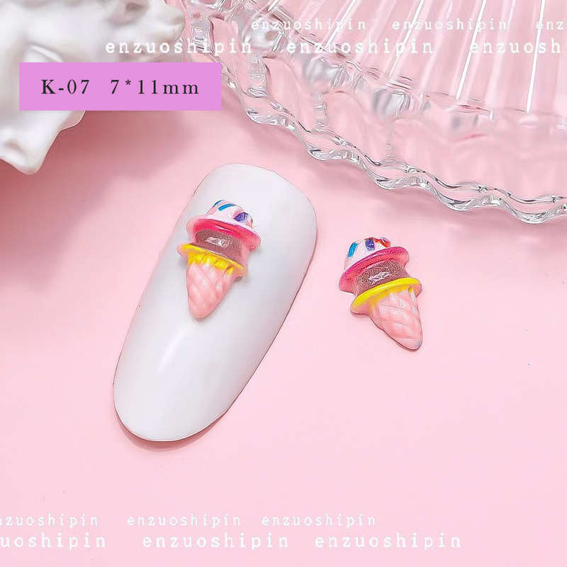 Ice Cream & Donuts Nail Art Decoration 20pcs - K-07