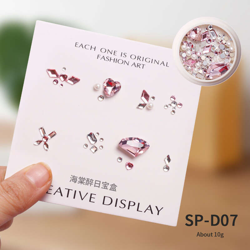 6 Grids Rhinestone Nail Decoration-  SP-D07