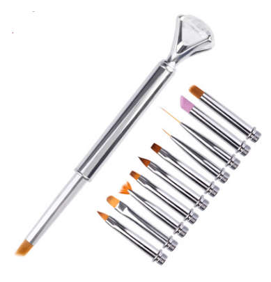 Slver Nail Painting Pen pull Set