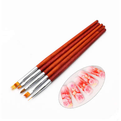 5pcs Ombre Red Hand Brush
