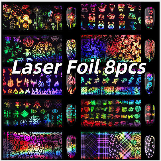 Foil Paper Laser Foil 8pcs