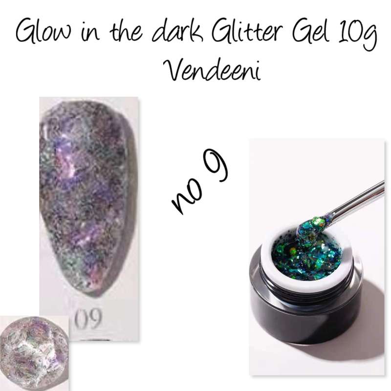 Glow in the dark Glitter Gel 10g  no 9