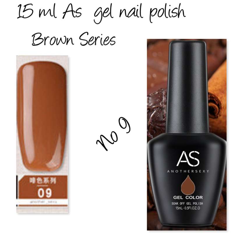 AS UV/LED Gel Polish 15ml - Brown   no 9