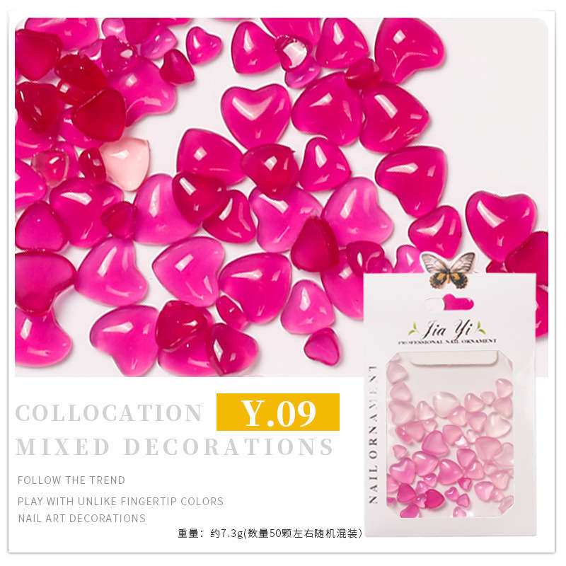 Professional Nail Ornament - Y.09 - purple/d.pink