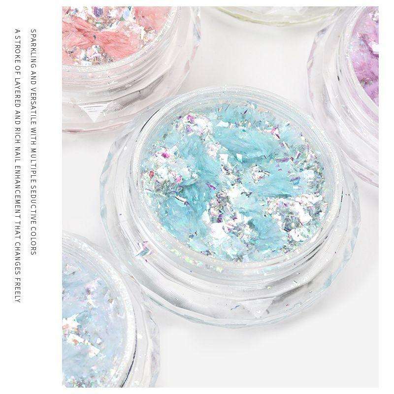 Nail art flash mixed lin powder polarized fine flash aurora crystal diamond powder super flash