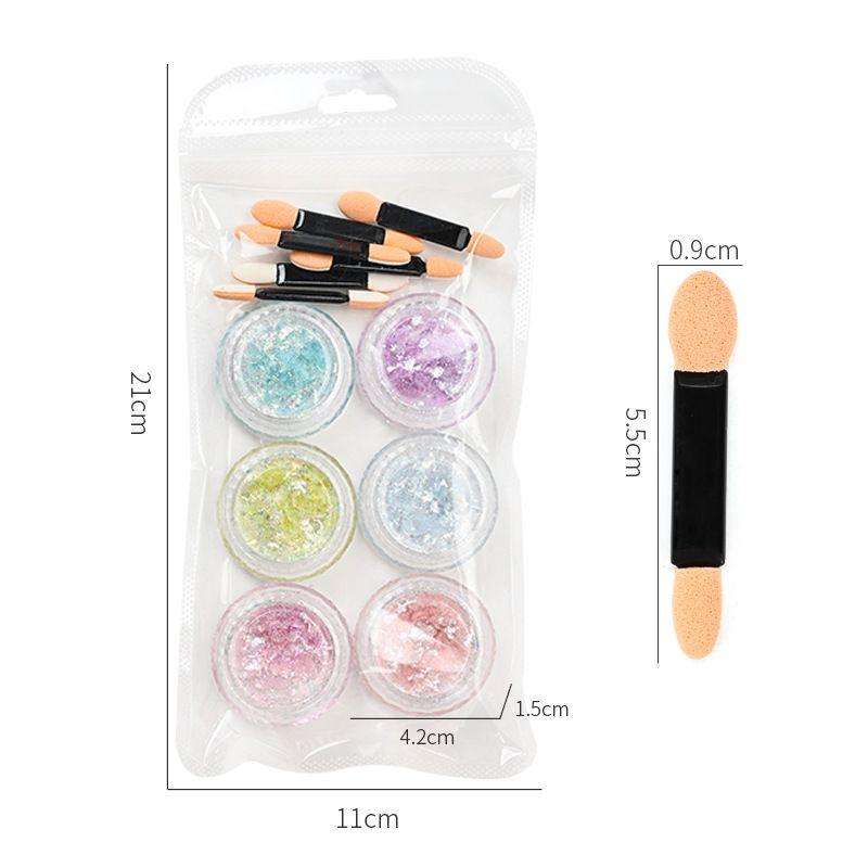 Nail art flash mixed lin powder polarized fine flash aurora crystal diamond powder super flash