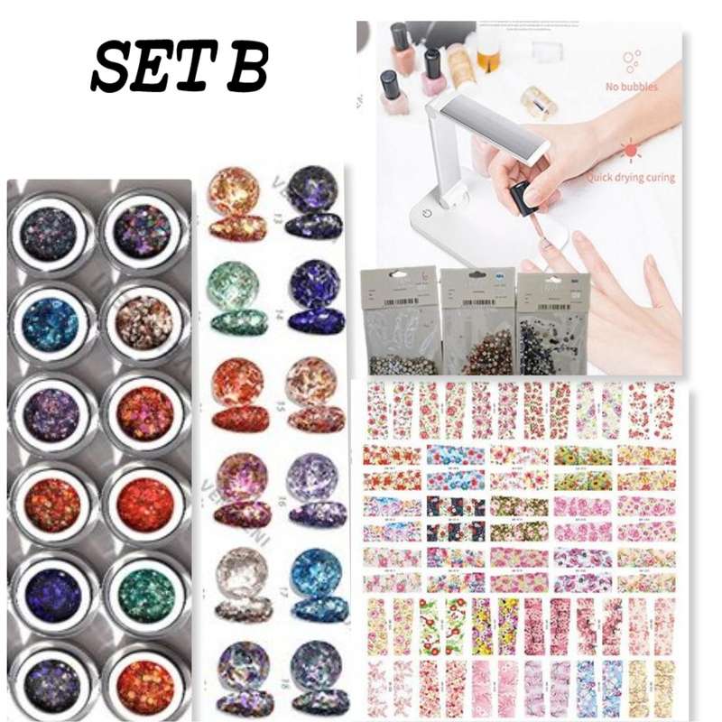 Clearance Sale - Sparkle Gel 10gl Pot 12 Colors Set B