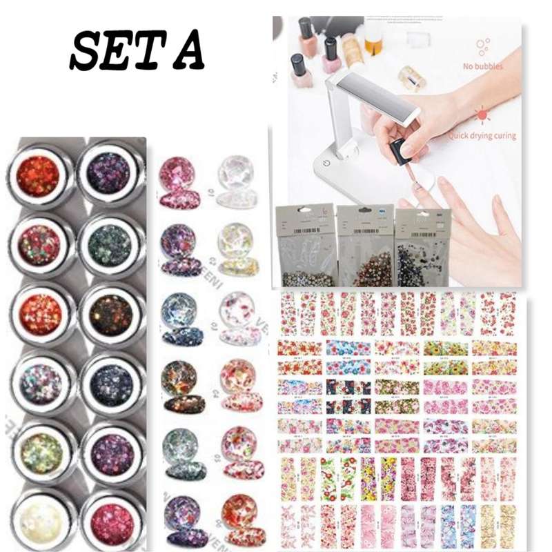 Clearance Sale - Sparkle Gel 10gl Pot 12 Colors Set A