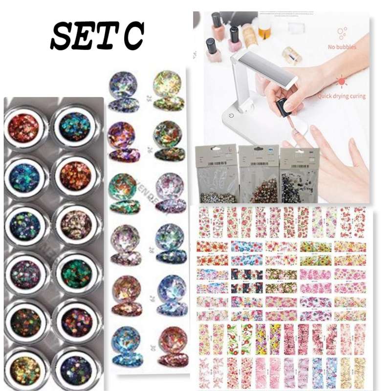 Clearance Sale - Sparkle Gel 10gl Pot 12 Colors Set C