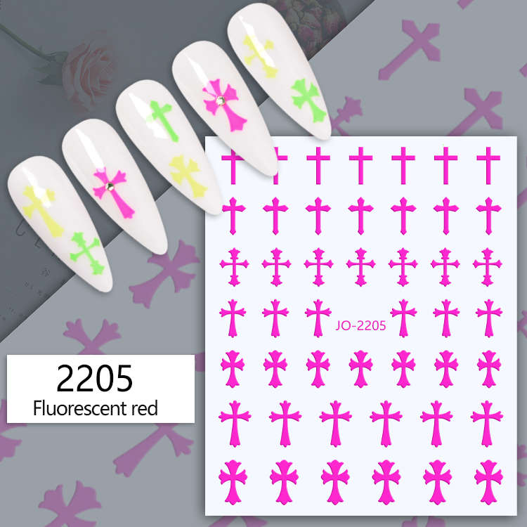 Nail Sticker - Fluorescent Red
