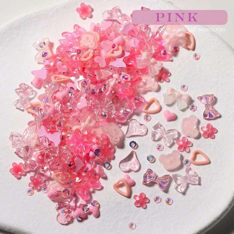 Fairy Mixed Nail Rhinestones -  L.Pink