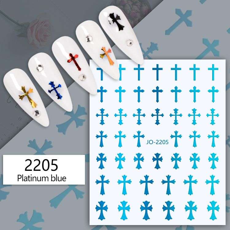 Nail Sticker -   Platinum Blue