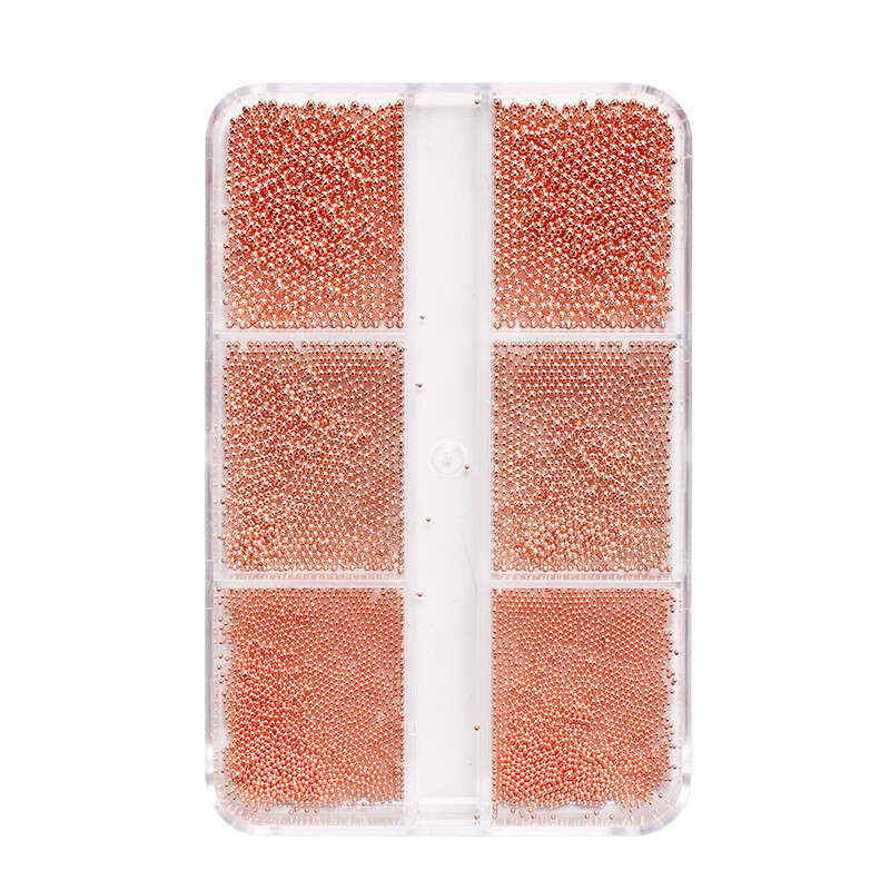 6 Grids Carnival Nail Decoration - Rose Gold