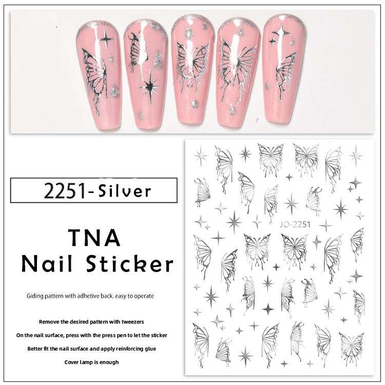 Nail Sticker -  2251-silver