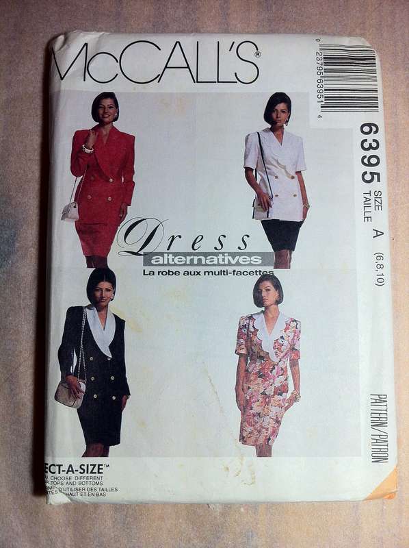 McCalls 6395 One or two piece Dresses. Size 6,8,10. Complete Uncut F/F