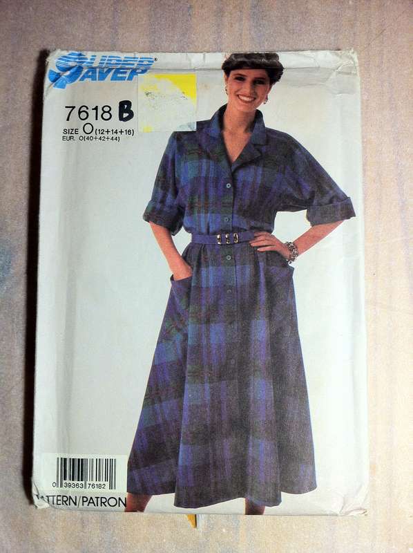 Super Saver 7618 Dress with flared skirt. Size 12,14,16. Complete Uncut F/F