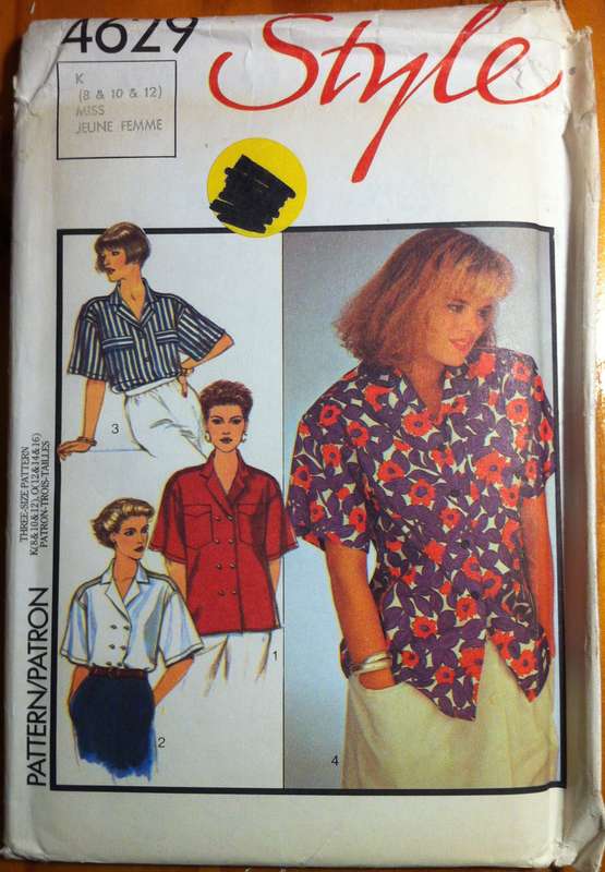 Style 4629 Set of Shirts. Size 8-12. Complete Uncut F/F