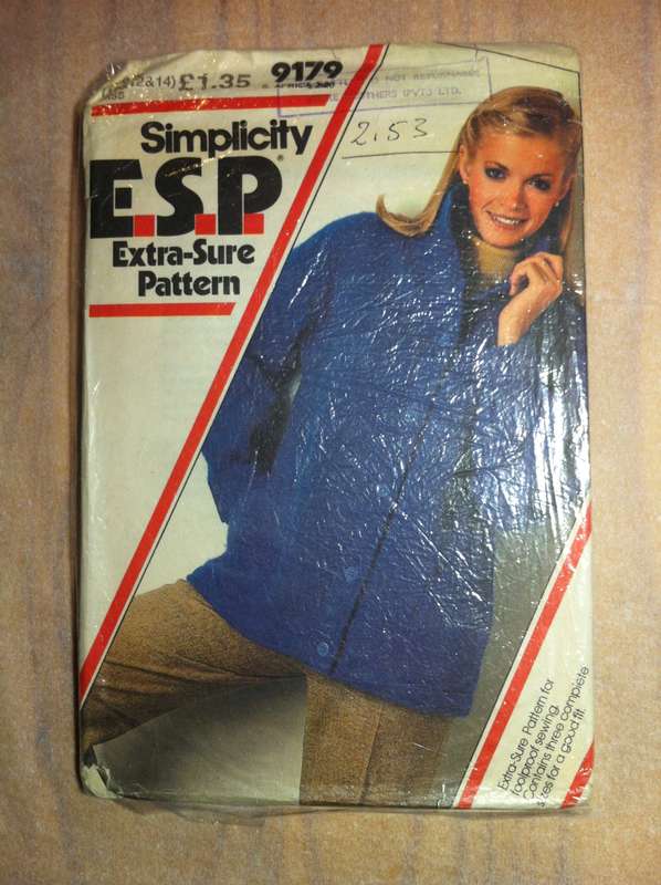 Simplicity 9179 Unlined Jacket. Size 10, 12, 14. Complete Uncut F/F